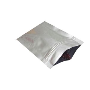 100 pz 7*13 cm foglio di alluminio puro chiusura con zip sacchetto di imballaggio argento opaco auto chiusura con cerniera sacchetti del pacchetto sacchetti di imballaggio richiudibili