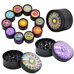 Colorful 3D Metal Grinder 30mm 50mm 3 Layers Camouflage Herb Grinder Pollen Presser Grinders Tobacco Smoking Accessories DHL