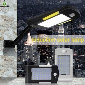 Solar Lamp Human Body Induction Street Light 54LED IP65 Waterproof Outdoor Wall Garden 3 Modes Emergency