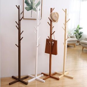 Household clothes rack Solid wood hanger Living Room Furniture Cloth Bedroom easy landing Simple office racks