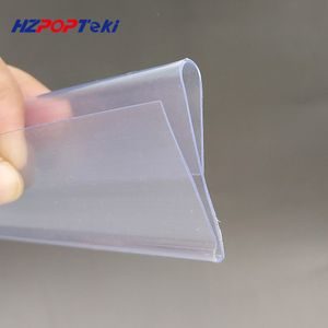 Plastic PVC Shelf Data Strips S N Type on Mechandise Price Talker Sign Display Label Card Holder for Store Glass Rack 100pcs