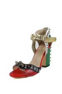 LTTL Summer Shipping Brand Free Brand Malin Spike Sandals Women Heels Teli scarpe con borchie Colorb tallone grosso