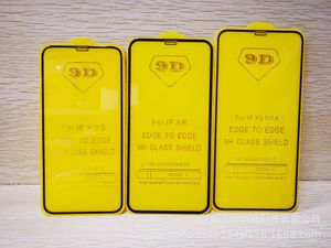 Full omslag 9d 21d Tempered Glass Screen Protector AB Lim för iPhone 13 12 11 Pro Max XR XS 200PCS / Lot