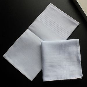 40cm 100% Cotton White Handkerchief Soft Sweat Absorption Women Men Square Handkerchief Pure Color DIY Blank Towel Christmas Gift DBC BH3463