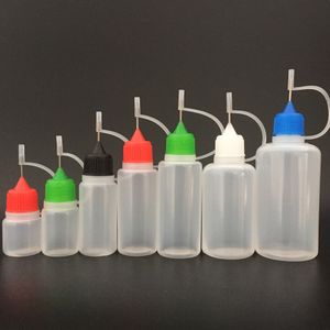 1000pcs Needle bottles 5ml 10ml 15ml 20ml 30ml 50ml Empty Bottles Convenient to fill with E Juice E liquid with Metal Needle Tips