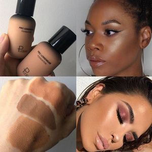 People Face Foundation Cream Concealer Full Coverage Matte Base Professional Makeup Skin Tone Corrector for Dark Skin Black