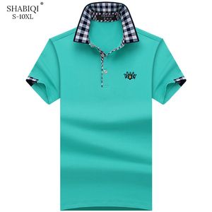 SHABIQI Plus Size S-10XL Brand New Men's Polo Camisa Homens de Algodão Camisa Curta Camisa Marcas Bordado Lion Mens Camisas Polo Camisas MX190711