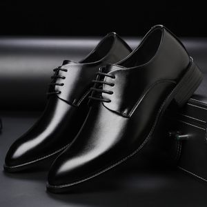 Men's Classic Leather Dress Shoes Mens Lace-Up Business Office Flats Men Wedding Party Shoe Oxfords EU Sizes 38-48