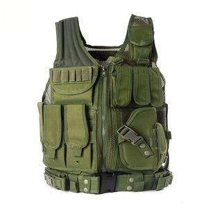 Descarregando homens táticos combate colete tático militar camuflagem colete corpo cs selva equipamento hotsale homens coletes nice