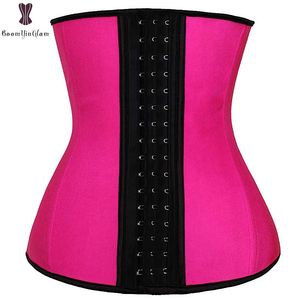 Shapers Feminino Super Firm Federal Treinador Cincher Solid Underbust Underbustt Plus Tamanho 6xl Latex Wasit Bustier 3 linhas ganchos olhos Korset Hot