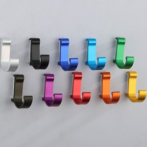 Aluminum Clothes Hook Candy Color Coat Towel Robe Hanger Home Storage Coat Hook Bathroom Kitchen Accessories