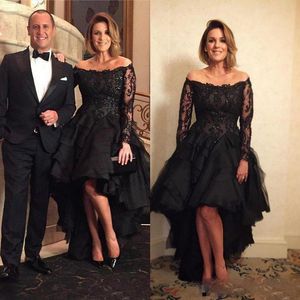 2020 New Arrival A Line Evening Dresses Strapless Long Sleeve Tulle Lace Formal Dresses Hi Lo Zipper Sequins Party Gown