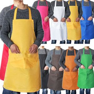 Waterproof Long Cooking Apron For Men Women Kitchen Bib Aprons Dress Coffee Grilling BBQ Chefs Kitchen Baking Restaurant With Pocket