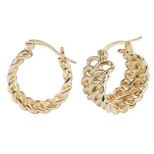 Wholesale- chain hoop earrings for women fashion circle huggie earring holiday style jewelry gifts for girlfriend free shipping