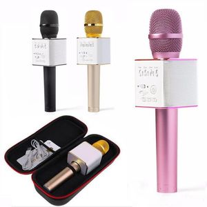 Q9 Bluetooth Wireless Microphone Portable Handheld Trådlös KTV Karaoke Player Dual Horns Högtalare Högtalare för iPhone Samsung MQ10