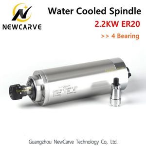 CNC Spindle Motor 2.2KW 220V 380V 4 Bearing Water Cooled Spindle ER20 With 80MM Diameter GDZ-80-2.2B NewCarve