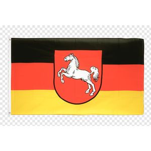 Flaga Dolnej Saksonii Wysokiej jakości Single Side Druk, Darmowa Wysyłka, Odkryty Kryty Wykorzystanie, Darmowa Wysyłka