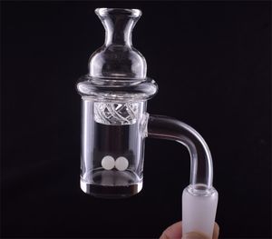 Cam Bong için Carb Cap ve Terp Pearl Spinning ile Kuvars Banger'in 25mm Düz Üst Kuvars Banger Tırnak