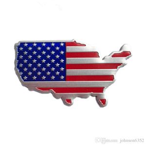 USA Stati Uniti bandiera metallo distintivo dell emblema Sticker americano Francia Bretagna Germania MAPPA NAZIONALE auto adesivi Moto Auto Decor Stickers