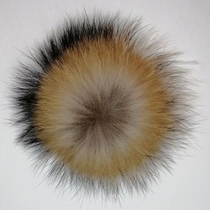 Cores personalizadas Promoção Big Size Raccoon Fur Ball Acessórios Real pompom com pomps snap Natural Soft