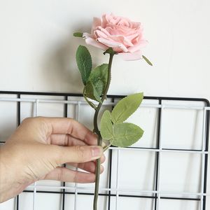 10pcs róża sztuczne kwiaty pojedyncza gałąź jedwabny kwiat Mida Rose do dekoracji domowej fałszywe kwiaty ścian