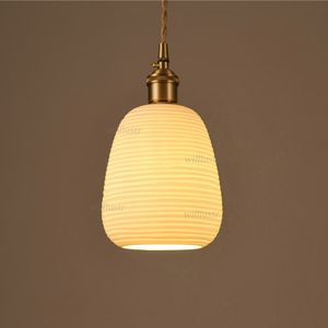 Modern keramik hängande lampa nordisk pläterad vit procelain koppar suspension ljus hotel gallery cafe vardagsrum sovrum handgjorda belysning