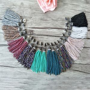 Handmade Tassel Cristal Dangle Brincos, com Pave Rhinestone Jewelry For Women Bohemia Brinco ER176