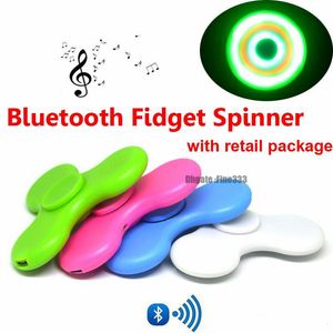 Fidget Spinner LED Bluetooth Speaker EDC ABS Bearing Bluetooth Connect Make a Music For Autism ADHD Anxiety Stress