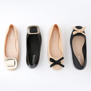 Special Offer Korean-style Low-Cut Square Head Shoes Women's Sweet Graceful Bow Flat Top Shoes Gel Shoes WOMEN'S Sandals