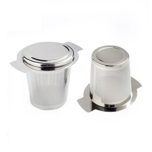 Infusores de chá 304 Filtro de Prata de Aço Inoxidável Dobrável Cesta infusor dobrável para Teapot Tape Teware