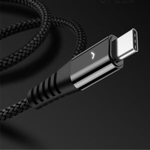 LED 조명 마이크로 USB 케이블 3A 빠른 충전 충전기 안 드 로이드 태블릿용 MicroUSB 코드 USB 유형 C 케이블 Type-C 조명 케이블 S10 용