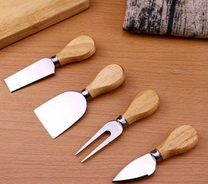 Útil Ferramentas de Queijo Conjunto de Manteiga Pizza Slicer Cortador De Carvalho De Carvalho Faca De Faca De Forquilha Shovel Kit GRAERS PARA CORTE DESBRAÇÕES DE QUEIJO DE QUEIJO SN361