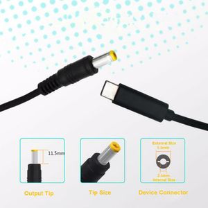 Fast charging PD calbe USB-C type c male to 5.5*2.5mm DC Tip PD for Asus, Acer, HP, Toshiba /NEC Converter Cable