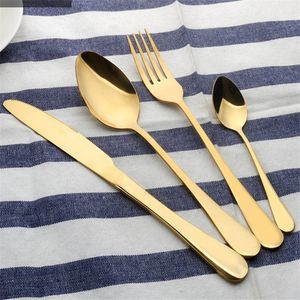 Gold Tableware Sets Wedding Favors Gold Cutlery Sets Dishwasher Safe Glossy Gold Flatware Sets Stainless Steel Wholesale