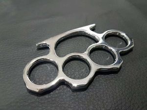 Weight About 86g 50PCS Silver Black Gold Three Colors Thin Steel Brass Knuckle Dusters Self Defense Personal Security Women's and Men's Self-defense Tool