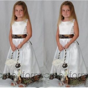 Long Camo Flower Girl Dresses For wedding Stain A Line Cute Pageants Gowns for Girls First Holy Communion Dresses