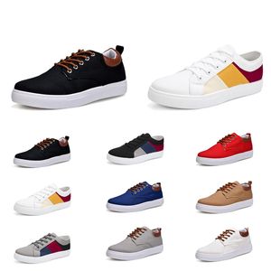 Sapatos casuais No-Marca Canvas Spotrs Sneakers New Style Branco Preto Vermelho Cinza Khaki Mens moda azul calça o tamanho 39-46