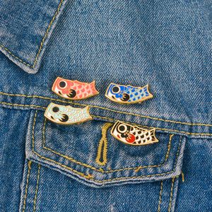 Fish Brosch Pins Cute Emamel Animal Lapel Pin For Women Men Top Dress Cosage Fashion Jewelry Will and Sandy