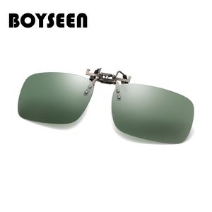 BOYSEEN óculos polarizados Condução clipe na Flip Up Mens Coating Miopia óculos de sol UV400 903