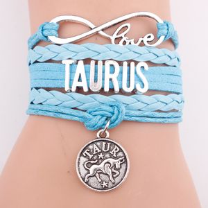 12 constellation bracelet Taurus Bracelet couple fashion TAURUS alphabet Jewellery wholesale