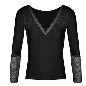 seksowna vneck Slim Thermal Bielidwear Top dla kobiet aksamitne ciepłe bluzki modne ciało feminino podstawowe ubrania damskie