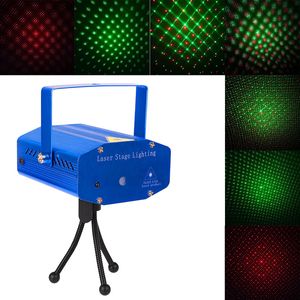 DHL frete grátis 150MW Mini Verde Vermelho em Movimento Partido Laser Stage Party DJ Laser Luz Twinkle 110-240V 50-60Hz com tripé Luzes 32