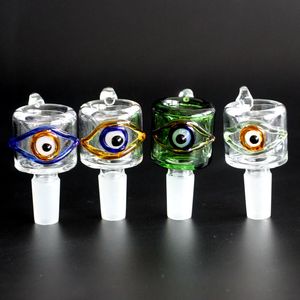 Bunte Augenglasschale für Bong Heady Wasserpfeifen-Wasserpfeifen, die mit männlichen 14-mm-Bongs Wasser-Dab-Rigs rauchen
