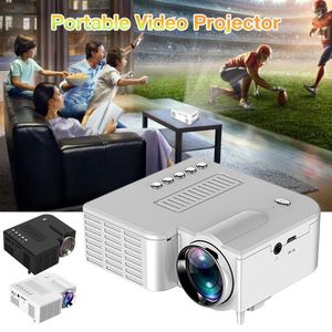 UC28C Mini LED Projector 320x180 Pixels Supports 1920x1080P HD USB Audio Portable Home Media Video Player