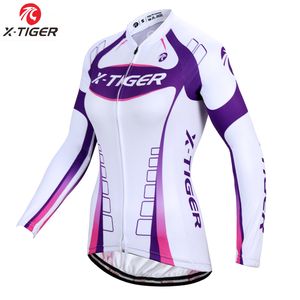 Maglia da ciclismo X-Tiger Spring Donna Manica lunga Abbigliamento da bici traspirante Maillot Ropa Ciclismo hombre Abbigliamento da ciclismo per bicicletta