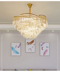 Lampadario moderno soggiorno lampade illuminazione semplice atmosfera lampada domestica lampada da camera di lusso semplice ristorante europeo cristallo