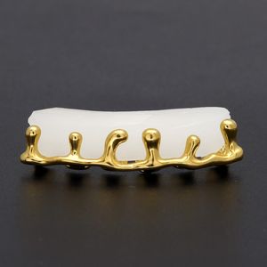 Denti Grillz Vulcanic Lava Drip Gold Grills Gioielli hip-hop da uomo di alta qualità