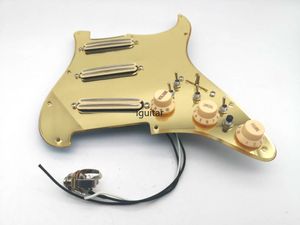 Gitar Transfer Altın ayna Pickguard Çift Parça SSS Humbucker Manyetikler 3 bağımsız Push Pull function1 gelişmiş tonu Çok fonksiyonlu