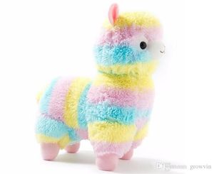 20cm Cute Rainbow Kawaii Alpaca Llama Soft Plush Toy Doll Stuffed Animals Boy girl birthday gift K287