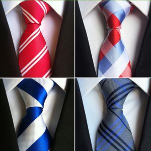 Neck tie Stripe Slips 52 Färg 146 * 8cm Mäns Bröllop Necktie för fars dag Business Polyester Slips Julklapp